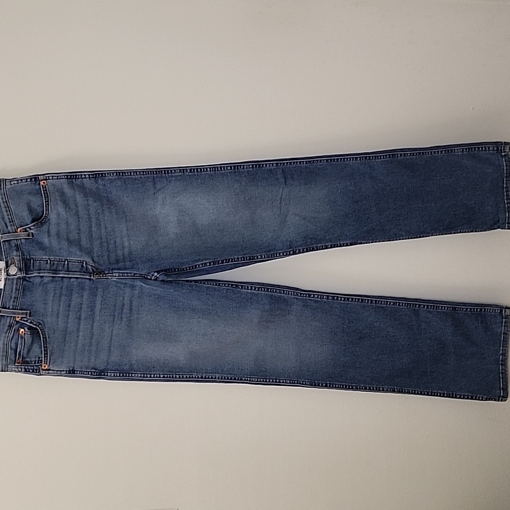 RE/DONE Originals Button Fly High Rise Tapered Leg Strech Tall Jeans Sz 29 - Picture 3 of 16